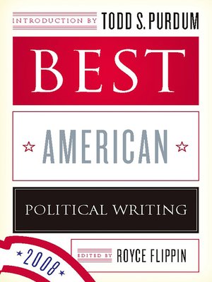 cover image of Best American Political Writing 2008